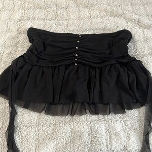 Black Tulle Mini Skirt